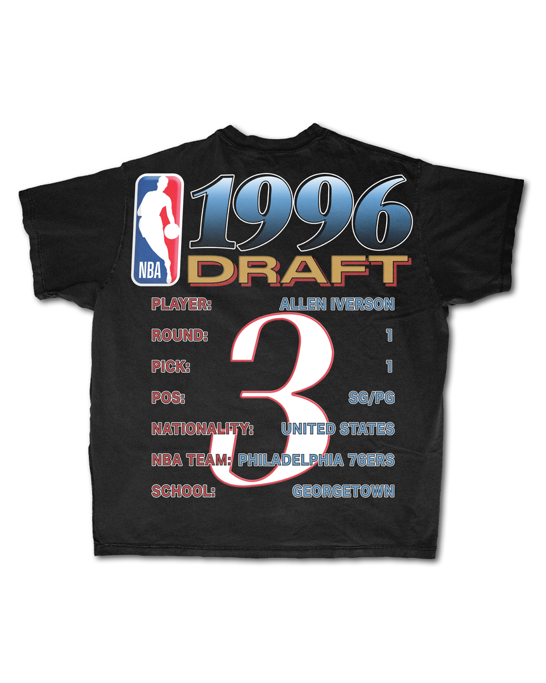 1996 Allen Iverson Draft Tee