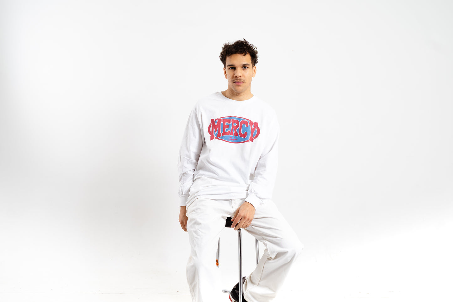 Crimson Horizon White Long Sleeve
